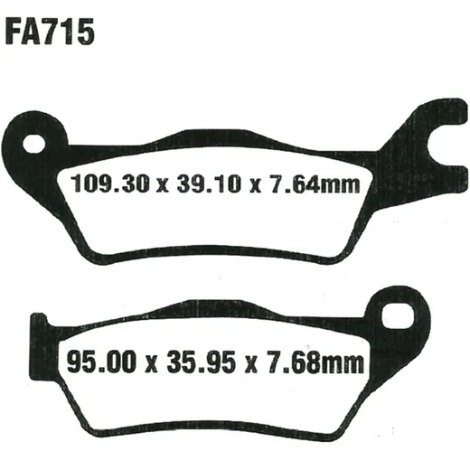 Bremsklotz Semi - Sinter V EBC passend für: Suzuki GSX - R, GSX - S, UH