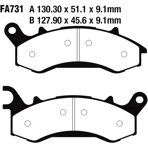 Bremsklotz Standard EBC passend für: Lexmoto ZSX - F, ZSX - R, Ricambi