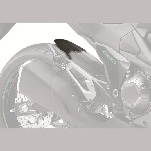 Rear hugger extension - matt black for: KAWASAKI Z800 ZR800A/B, Z800e ZR800C/D