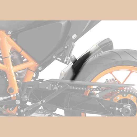Rear hugger extension - matt black for: KTM 690 Duke R KTM 690 Duke, 690 Duke KTM 690 Duke