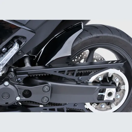 Rear hugger with alu chain guard - unpainted for: YAMAHA T-Max 530SX/DX SJ14