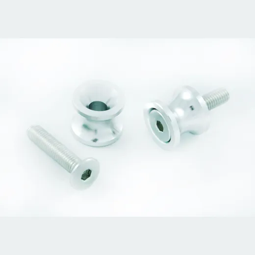 Racing adapter M6 - silver for: YAMAHA FZ8 Fazer RN25, MT-03 RH12 DUCATI Monster 821 MC APRILIA Dorsoduro 1200 TV, RSV4 Factory/R RK