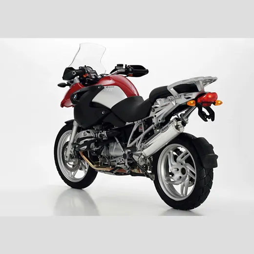 Rac 1 slip on exhaust - silver for: BMW R 1200 GS Adventure R12, R 1200 GS R12