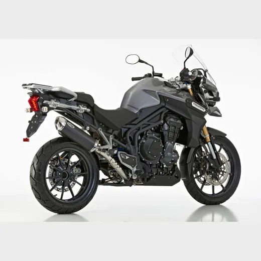 DSX-5 Slip on Ersatzdämpfer - schwarz Auspuff für: TRIUMPH Tiger 1200 Explorer XC V201, Tiger 1200 Explorer XR V301