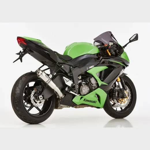 SP slip on exhaust super short - silver for: KAWASAKI ZX-6R ZX636E