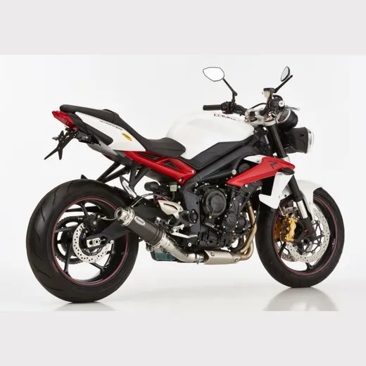 Supersport Slip on Ersatzdämpfer Super Short Auspuff für: TRIUMPH Street Triple RX L67LR, Street Triple L67LR