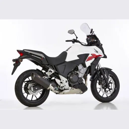 DSX-10 slip on exhaust - matt black for: HONDA CBR500R PC44, CB500F PC45