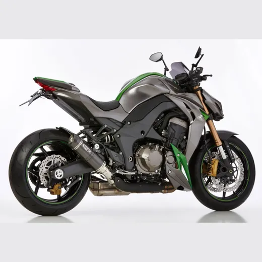 Street GP slip on exhaust super short for: KAWASAKI Z1000 ZRT00F
