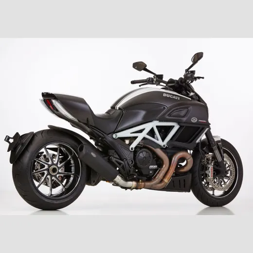 DSX-10 Slip on Ersatzdämpfer - schwarz-matt Auspuff für: DUCATI Diavel G1