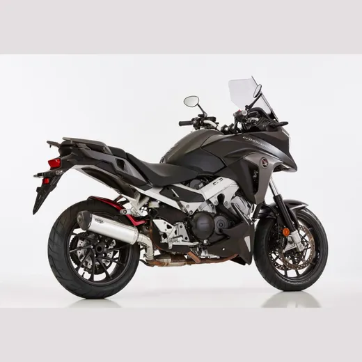 DSX-5 slip on exhaust - silver for: HONDA VFR800X Crossrunner RC94, VFR800F RC93