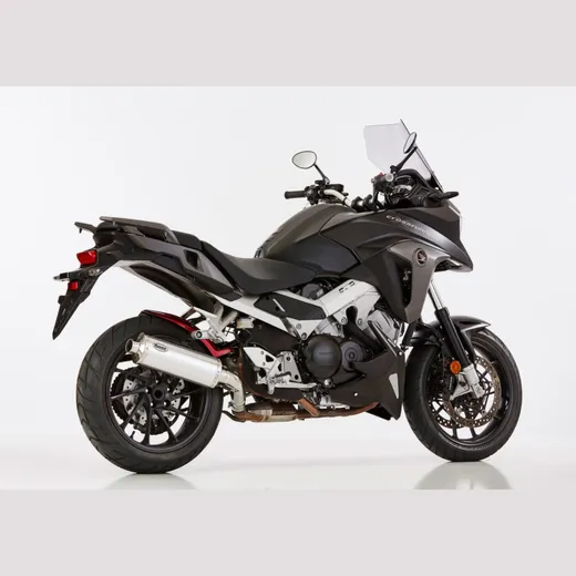 Rac 1 slip on exhaust - silver for: HONDA VFR800X Crossrunner RC80, VFR800F RC79