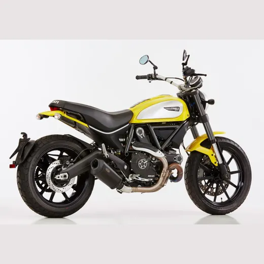 DSX-10 slip on exhaust super short - matt black for: DUCATI Scrambler Full Throttle K1, Scrambler Classic K1