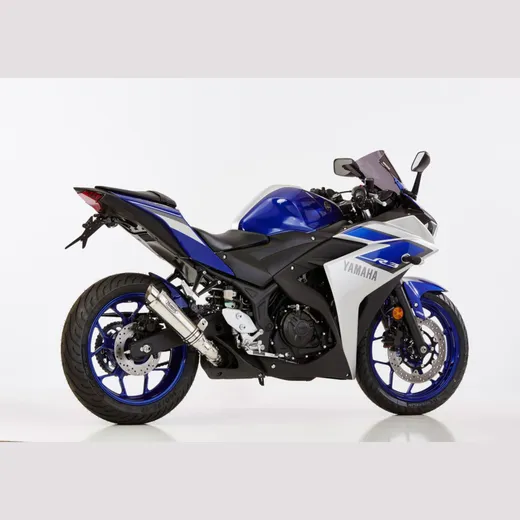 SP Slip on Ersatzdämpfer Super Short - silber Auspuff für: YAMAHA MT-03 RH07, MT-03 RH12