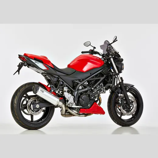 DSX-5 slip on exhaust - silver for: SUZUKI SV 650 WCX0/WCX1, SV 650 X WCX0/WCX1