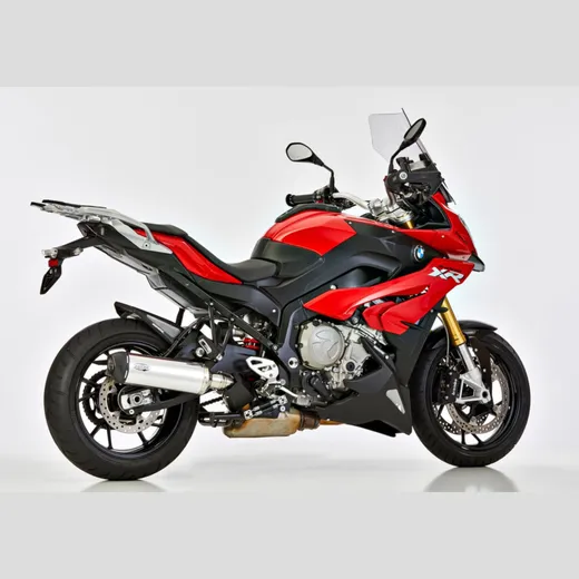 DSX-5 slip on exhaust - silver for: BMW S 1000 XR 2X10