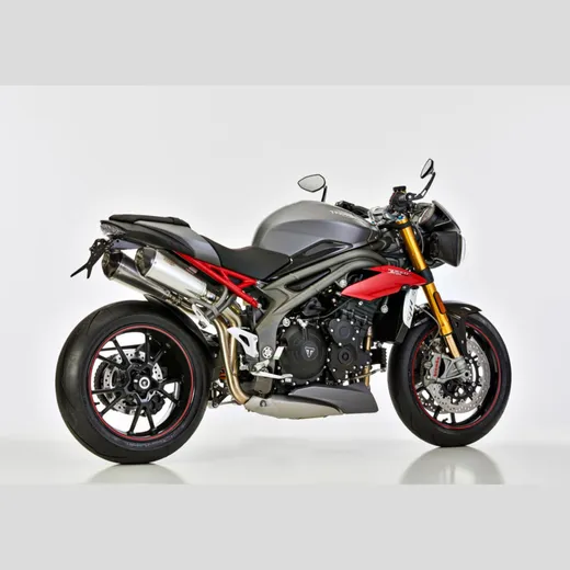 DSX-7 slip on exhaust) super short - silver for: TRIUMPH Speed Triple R NN01, Speed Triple S NN01