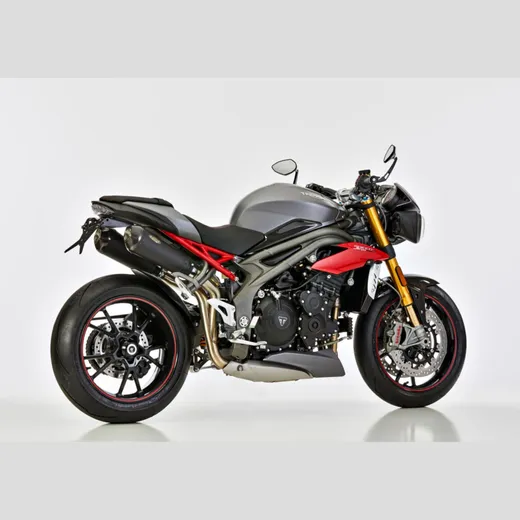 DSX-7 slip on exhaust) super short - matt black for: TRIUMPH Speed Triple R NN01, Speed Triple S NN01