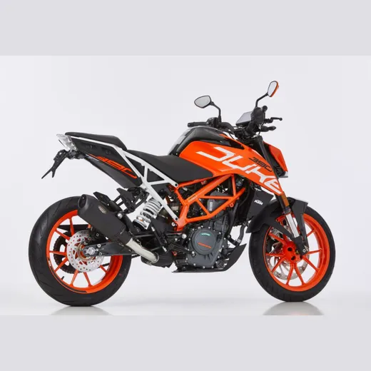 DSX-10 slip on exhaust super short - matt black for: KTM 250 Duke KTM IS Duke, 390 Duke KTM IS Duke