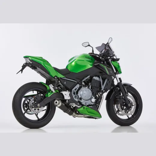 Supersport complete exhaust system - black for: KAWASAKI Z650 ER650H, Ninja 650 EX650K