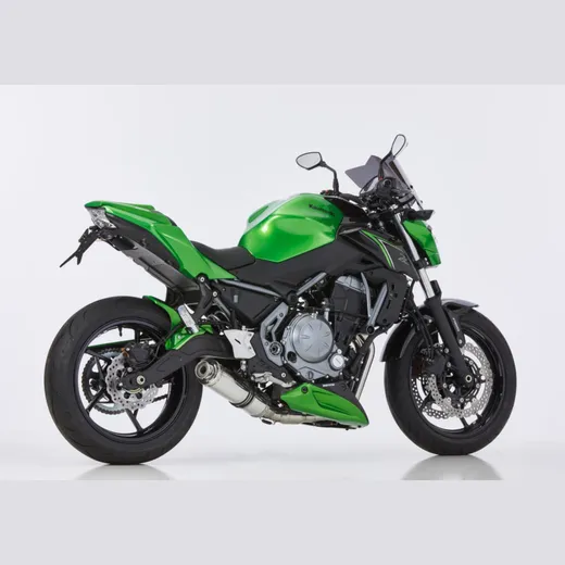 Supersport complete exhaust system - silver for: KAWASAKI Z650 ER650H, Ninja 650 EX650K