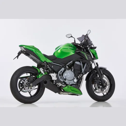DSX-10 Komplettanlage - schwarz-matt Auspuff für: KAWASAKI Z650 ER650H, Ninja 650 EX650K