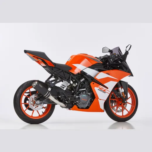 Lap 1 slip on exhaust super short - matt black for: KTM RC 125 KTM IS RC, 250 Duke KTM IS Duke