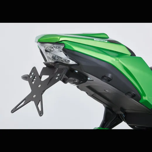 Kennzeichenhalter - schwarz Nummernschildhalter für: KAWASAKI Z650 ER650H, Ninja 650 EX650K 7210010