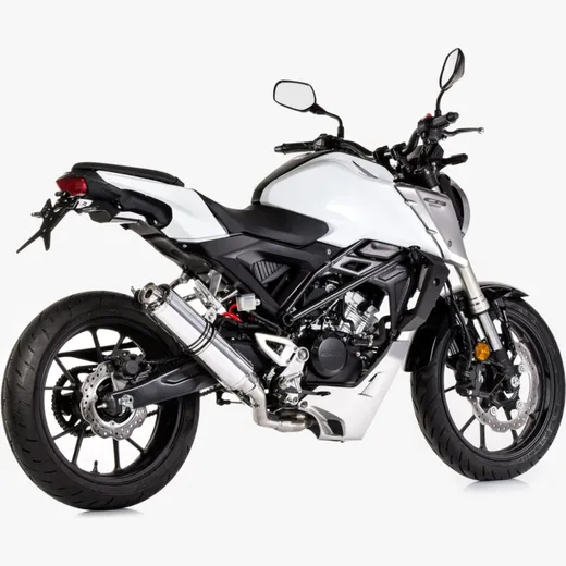 Supersport complete exhaust system - silver for: HONDA CB125R JC79