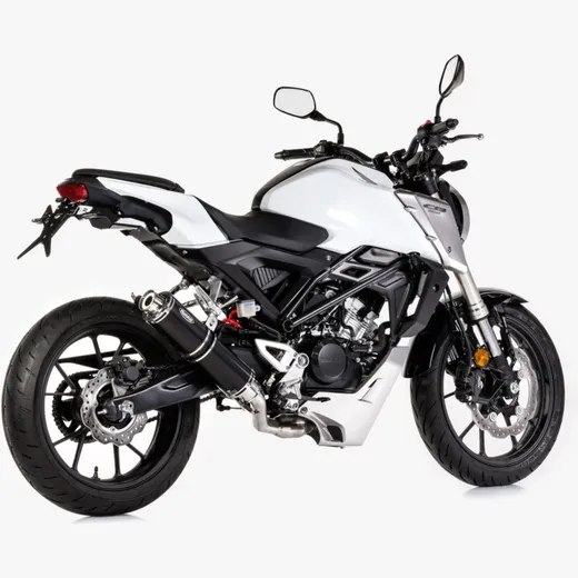 Supersport complete exhaust system - black for: HONDA CB125R JC79