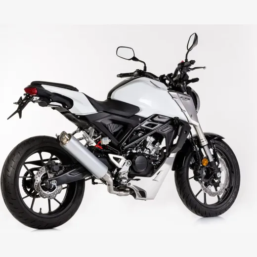 TEC One complete exhaust system - silver for: HONDA CB125R JC79