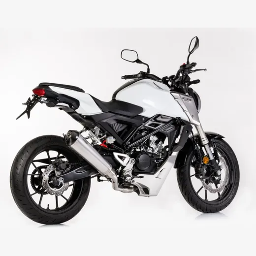 DSX-7 complete exhaust system - silver for: HONDA CB125R JC79