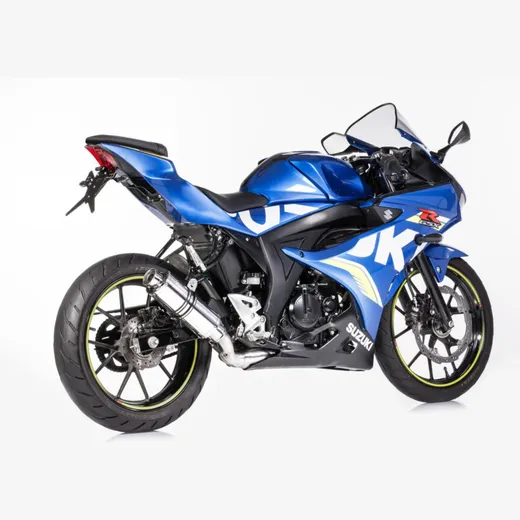 Supersport complete exhaust system super short - silver for: SUZUKI GSX-S 125 WDL0, GSX-R 125 WDL0