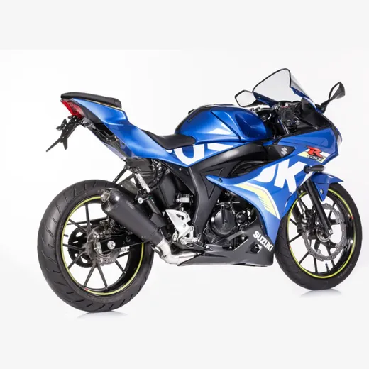 DSX-7 complete exhaust system super short - matt black for: SUZUKI GSX-S 125 WDL0, GSX-R 125 WDL0