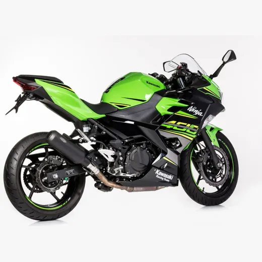 GP Series slip on exhaust super short - matt black for: KAWASAKI Z400 ER400D, Ninja 400 EX400G