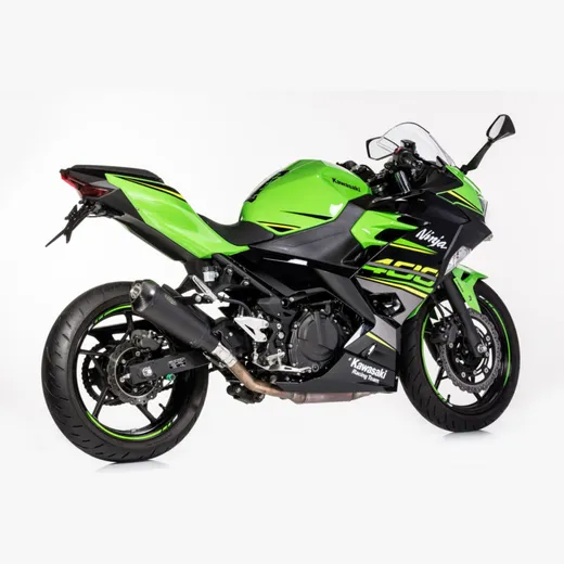 DSX-7 slip on exhaust super short - matt black for: KAWASAKI Z400 ER400D, Ninja 400 EX400G