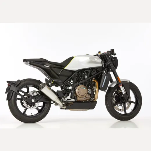 DSX-7 slip on exhaust super short - silver for: HUSQVARNA Vitpilen 401 HQV401, Svartpilen 401 HQV401