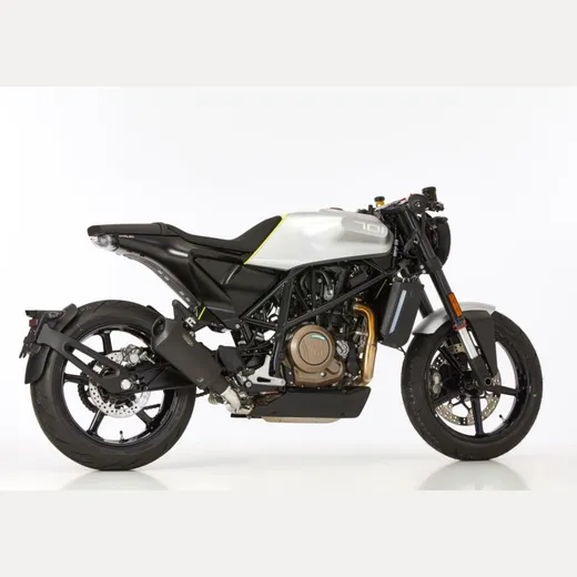 DSX-10 slip on exhaust super short - matt black for: HUSQVARNA Svartpilen 401 HQV401, Vitpilen 401 HQV401