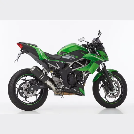 Lap 1 Slip on Ersatzdämpfer Super Short - schwarz-matt Auspuff für: KAWASAKI Ninja 125 BX125A, Z125 BR125K