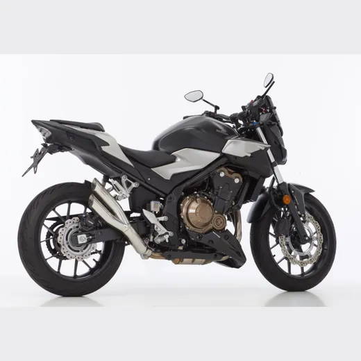 Pro 2 slip on exhaust - silver for: HONDA CB500X PC59, CBR500R PC44