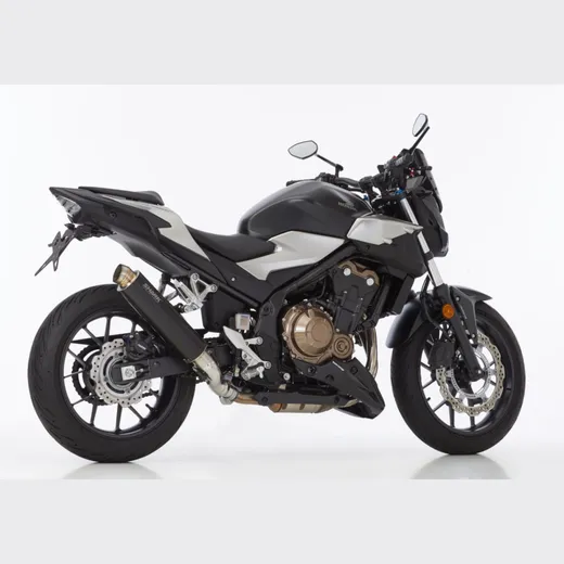 SRC 4 Slip on Ersatzdämpfer - schwarz Auspuff für: HONDA CBR500R PC44, CB500F PC45