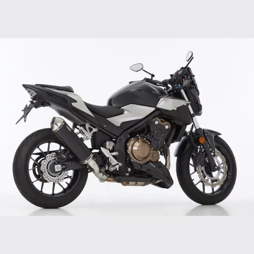 DSX-5 slip on exhaust - black for: HONDA CB500X PC64, CBR500R PC62