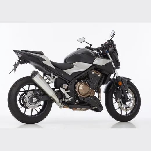 DSX-7 slip on exhaust - silver for: HONDA CB500X PC59, CBR500R PC57