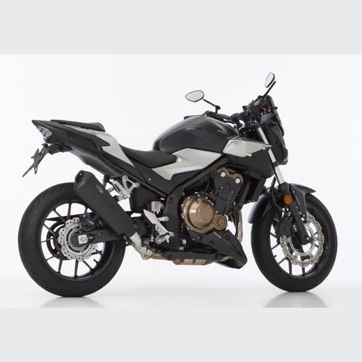DSX-10 Slip on Ersatzdämpfer - schwarz-matt Auspuff für: HONDA CB500X PC59, CBR500R PC57