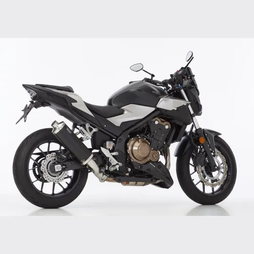 Rac 1 Slip on Ersatzdämpfer - schwarz Auspuff für: HONDA CB500X PC59, CBR500R PC57