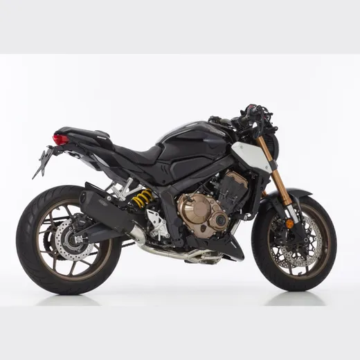 DSX-10 Komplettanlage Super Short - schwarz-matt Auspuff für: HONDA CBR650R RH01, CB650R RH02