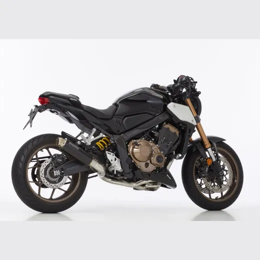 SRC 4 complete exhaust system super short - black for: HONDA CBR650R RH01, CB650R RH02