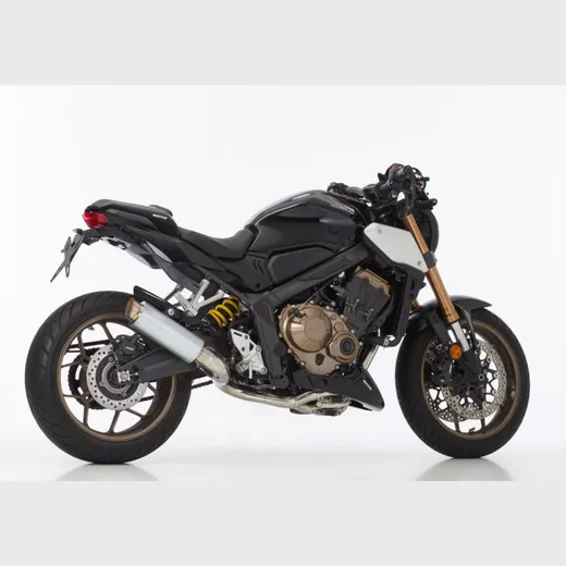 TEC One complete exhaust system super short - silver for: HONDA CBR650R RH01, CB650R RH02