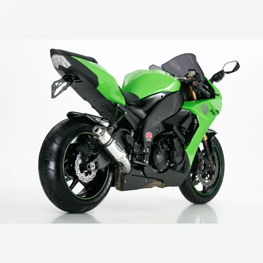Supersport Slip on Ersatzdämpfer Super Short - silber Auspuff für: KAWASAKI ZX-10R ZXT00E/F