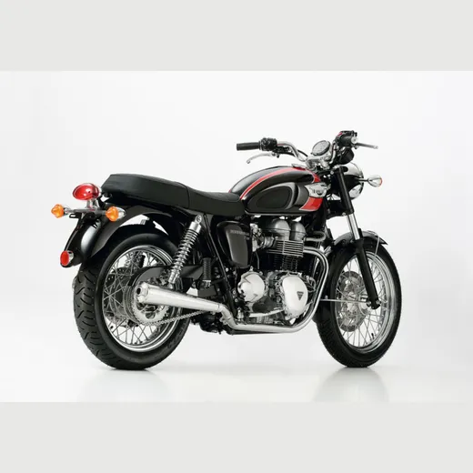 Retro mit Kat Slip on Ersatzdämpfer - silber Auspuff für: TRIUMPH Bonneville T100 986MF