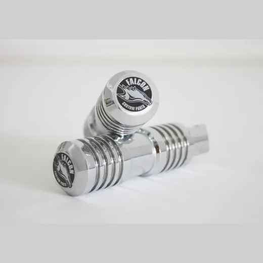 Round Style Soziusfußrasten - silber für: YAMAHA XV1100 Virago 3LP, XV750 4FY